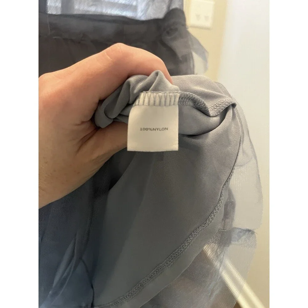 GEORGIA MINI DRESS - SMOKY BLUE- VELVI- Xsmall - Picture 9 of 14